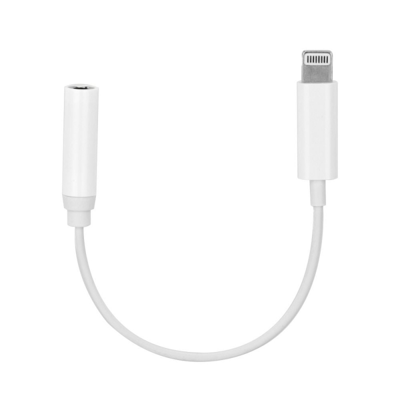 OEM Adaptér HF / audio Apple Iphone 7/ 7 plus / 8/ 8 plus / X - Jack 3,5 mm bílý