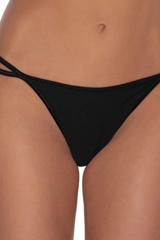 Dámská tanga Agnez black - ROZA černá L
