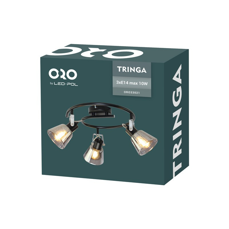 LED bodové svítidlo LED-POL Tringa 3XE14 B