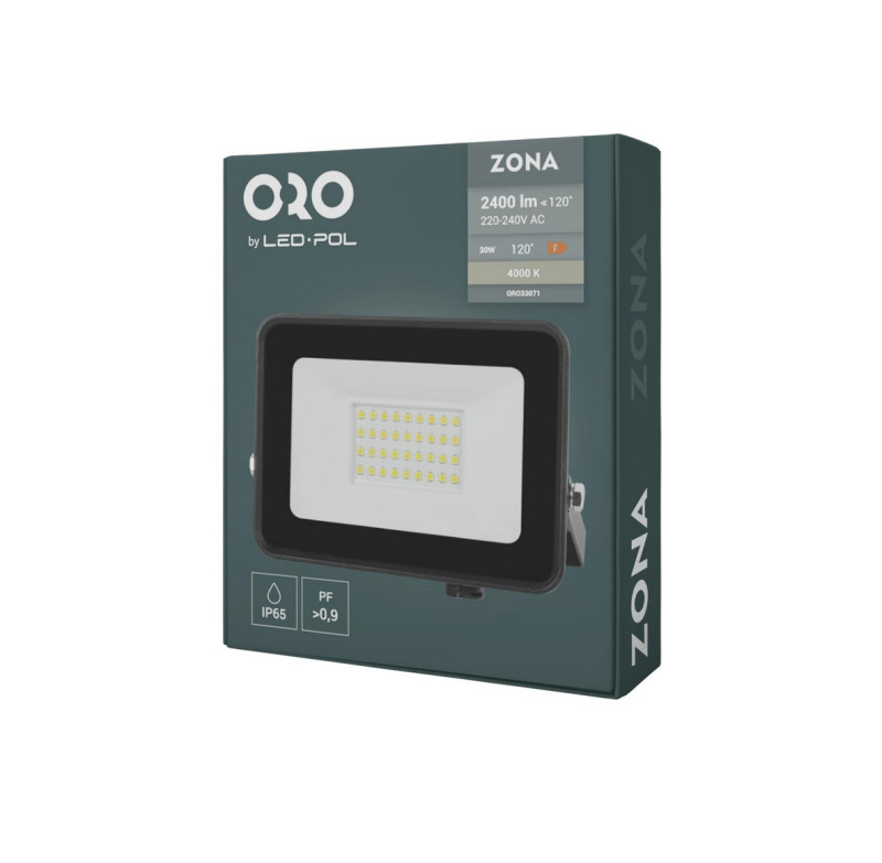 LED reflektor LED-POL Zona LED 30W neutrální bílá B