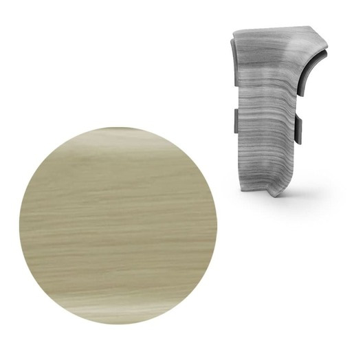 Vnitřní roh k soklu Naturel dub polární , PVC délka 0,5 cm, výška hrany 56 mm, NATNGTW73