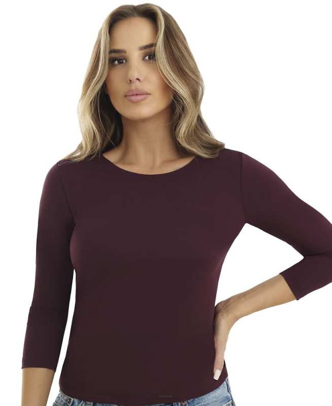 Emili Ina 3/4 tričko 2XL-3XL hnědá XXL