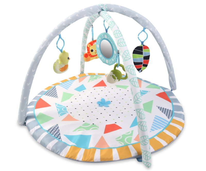 Milly Mally Dětská hrací deka Dětský svět Lion 2v1 s hrazdou – podložka pro miminko