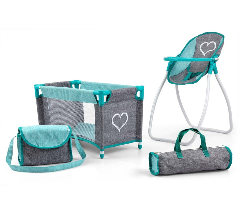 Dětská sada pro panenky Elsa Prestige od Milly Mally – mátová