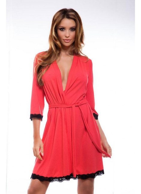 Dámský župan Hamana Virginia gown coral Barva: Červená, Velikost: 2XL