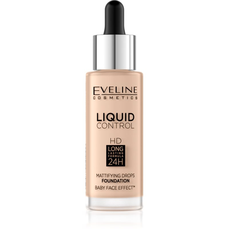 Eveline Cosmetics Liquid Control tekutý make-up s pipetou odstín 040 Warm Beige 32 ml