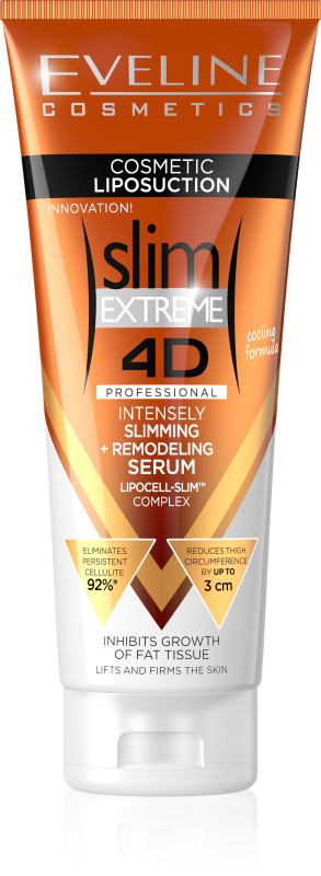 Eveline Cosmetics Slim Extreme intenzivně zeštíhlující sérum s chladivým účinkem 250 ml