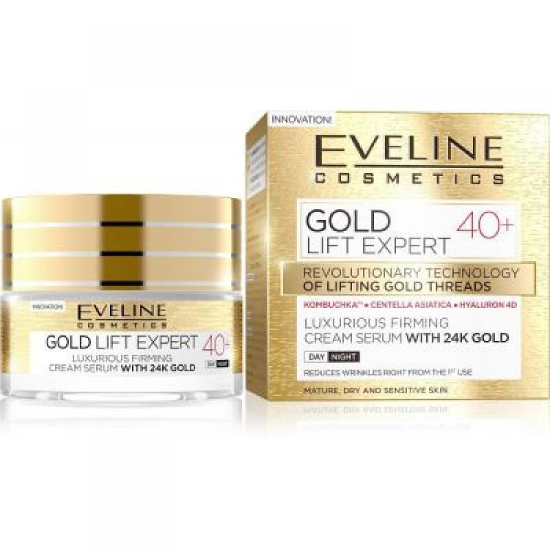 Eveline Cosmetics Gold Lift Expert luxusní zpevňující krém s 24karátovým zlatem 50 ml
