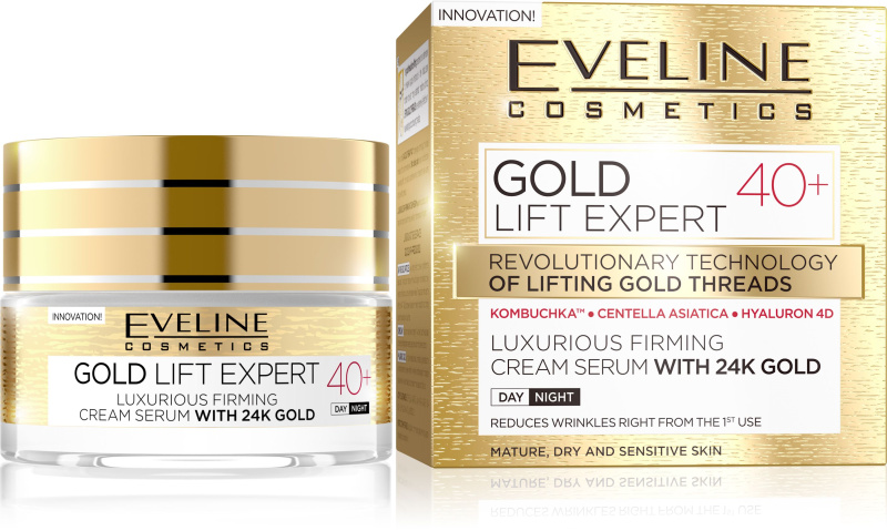 Eveline Cosmetics Gold Lift Expert luxusní zpevňující krém s 24karátovým zlatem 50 ml