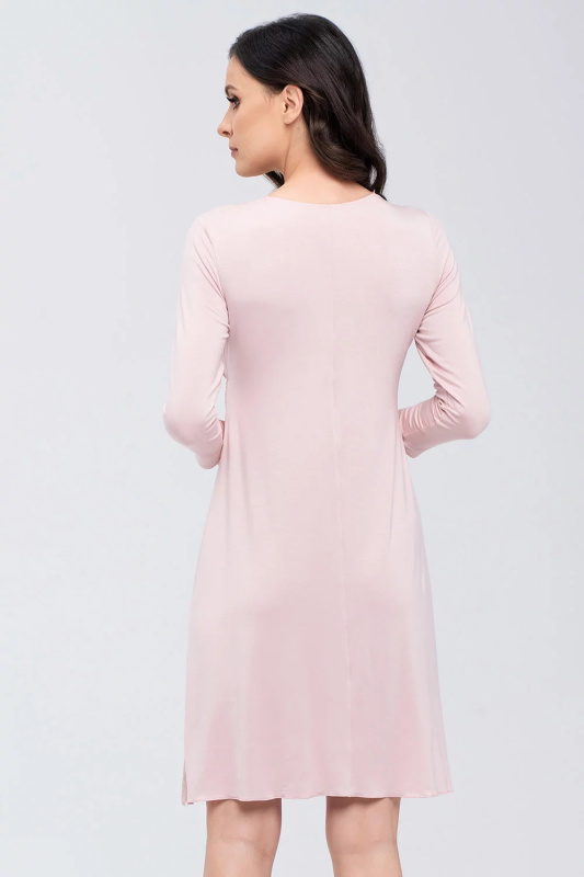 Dámská noční košile Thelma Pudr růžová - Babella pudrovo-růžová 4XL