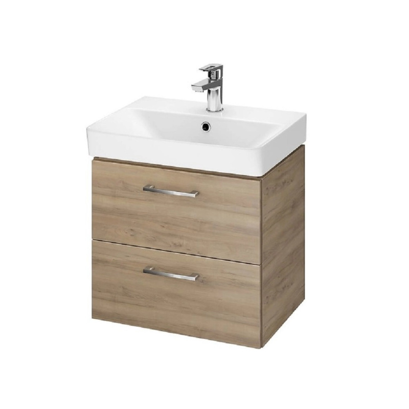 Cersanit Sada skříňka Lara + umyvadlo Mille Slim 50, ořech