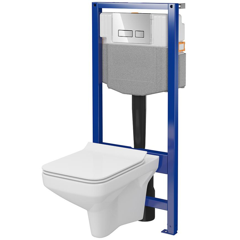 Podomítkový WC set Como B998 ovládací tlačítko chrom