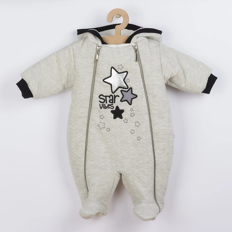 Zimní kojenecká kombinéza s kapucí Koala Star Vibes růžová