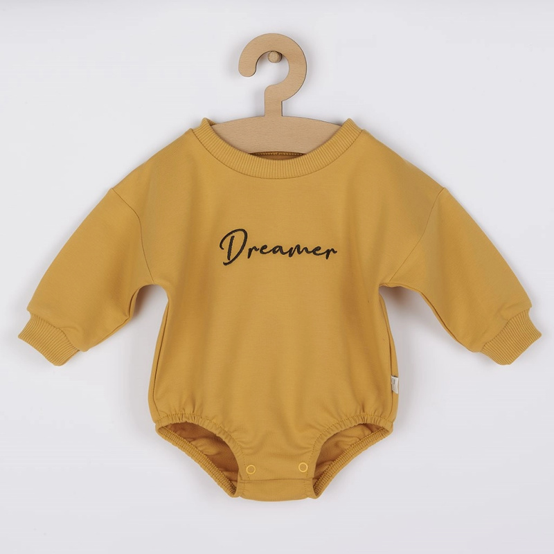 Kojenecké teplákové body baggy Koala Dreamer hořčicové