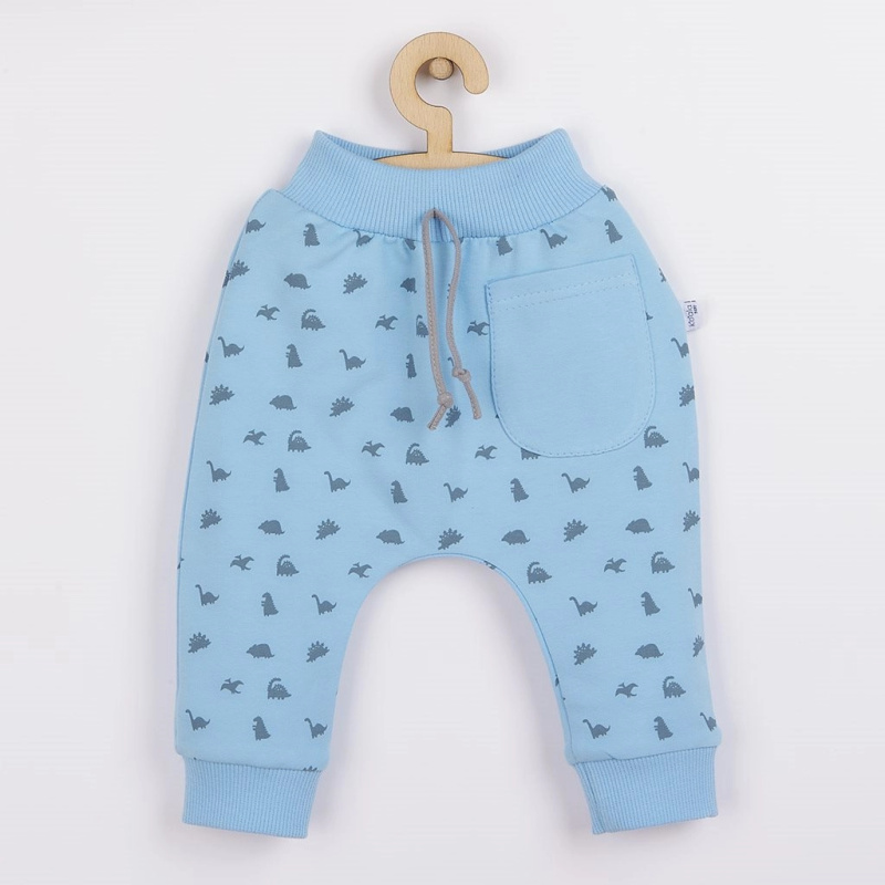 Kojenecké tepláčky Koala Dinosaur modré