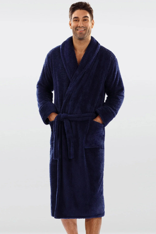 Pánský župan Dkaren 130 Barva: Modrá - tmavě, Velikost: 2XL