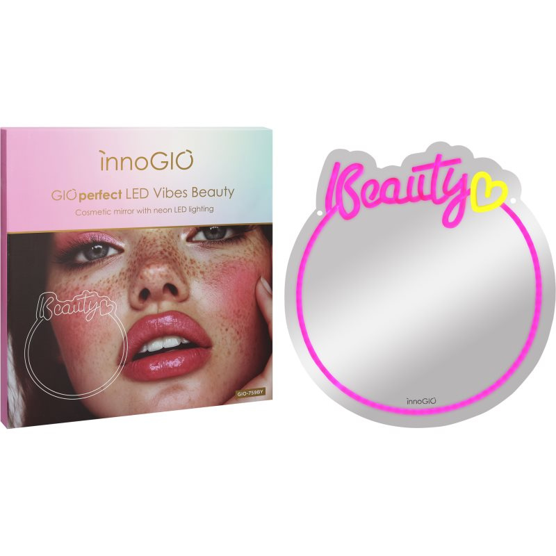 innoGIO Vibes Beauty GIO-759BY kosmetické zrcátko s LED podsvícením 32,5 cm x 34cm x 1cm 1 ks
