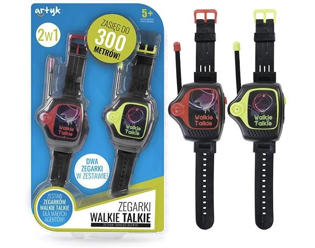 Dětské hodinky s vysílačkou walkie talkie (2 ks) – dosah až 300 m