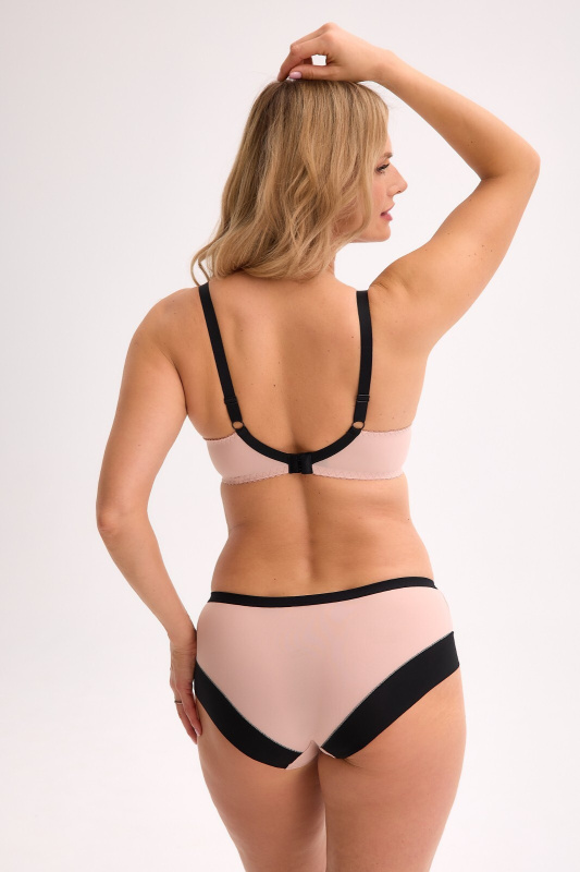 Poloměkká podprsenka Gaia BS 1327 Ivana černo-růžová 65E