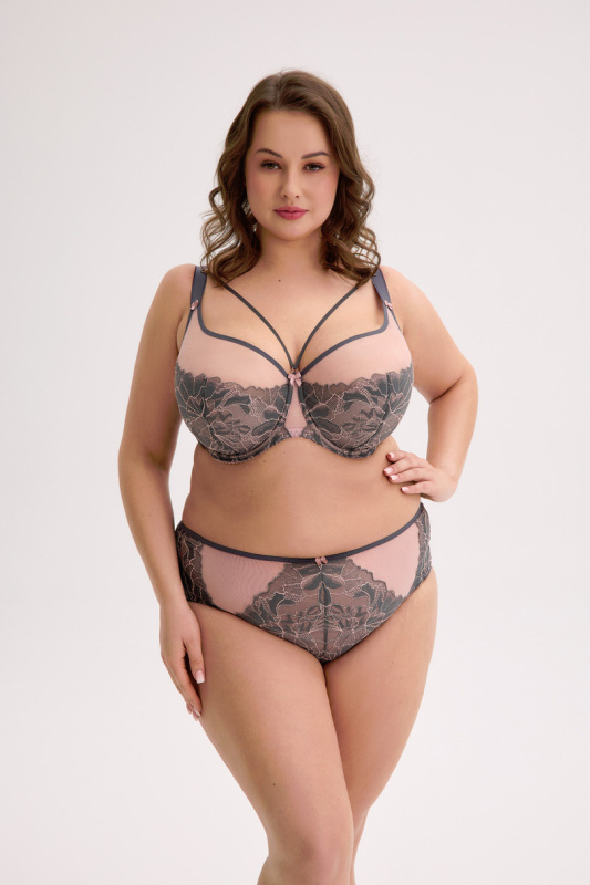 POLOMĚKKÁ PODPRSENKA PRIYA MAXI ART. 1318 ŠEDÁ;RŮŽOVÁ 90G