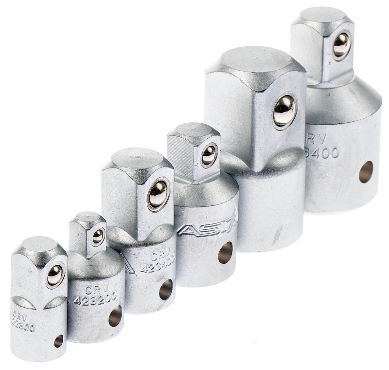 Sada 6 adaptérů pro ráčny a nástrčné hlavice