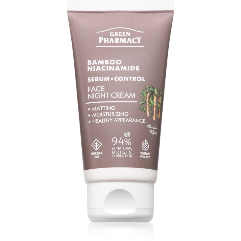 Green Pharmacy Bamboo & Niacinamide Night Face Cream hydratační noční krém 50 ml