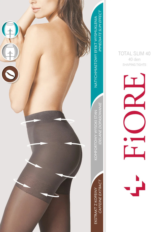 Silonkové punčocháče Fiore Total Slim 40 den M5207 Barva: Šedá, Velikost: S