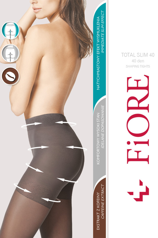 Silonkové punčocháče Fiore Total Slim 40 den M5207 Barva: Šedá, Velikost: S