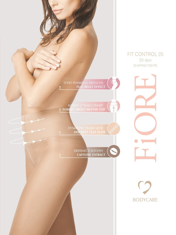 Silonkové punčocháče Fiore Fit Control 20 den M5204 Barva: Černá, Velikost: 3-M