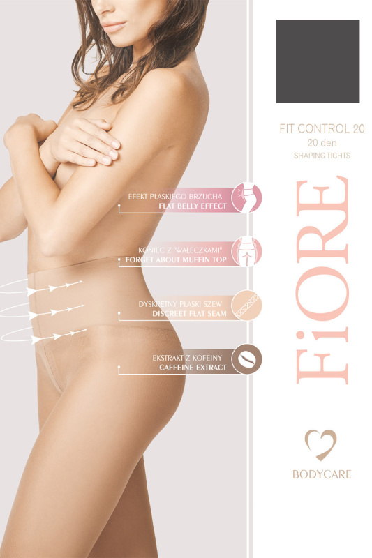 Dámské punčochové kalhoty Fiore Fit Control M 5204 20 den 2-4 světlo přírodní 3-M