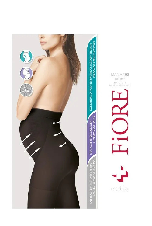 Silonkové punčocháče Fiore Mama 100 den M5215 Barva: Černá, Velikost: 4-L