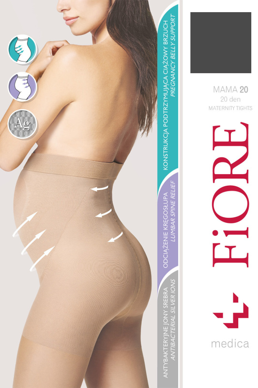 Silonkové punčocháče Fiore Mama 20 den M5208 Barva: Černá, Velikost: 3-M