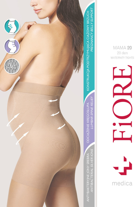 Silonkové punčocháče Fiore Mama 20 den M5208 Barva: Béžová, Velikost: S