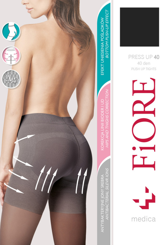 Silonkové punčocháče Fiore Press Up 40 den M5202 Barva: Černá, Velikost: S