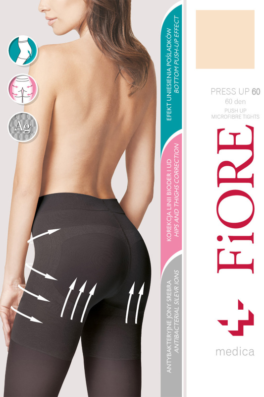 Silonkové punčocháče Fiore Press Up 60 den M5212 Barva: Béžová, Velikost: S