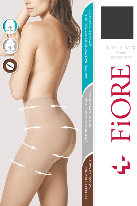 Silonkové punčocháče Fiore Total Slim 20 den M5206 Barva: Černá, Velikost: S
