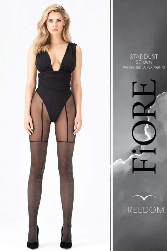 Silonkové punčocháče Fiore Stardust 40 DEN G6068 Barva: Černá, Velikost: 5-XL