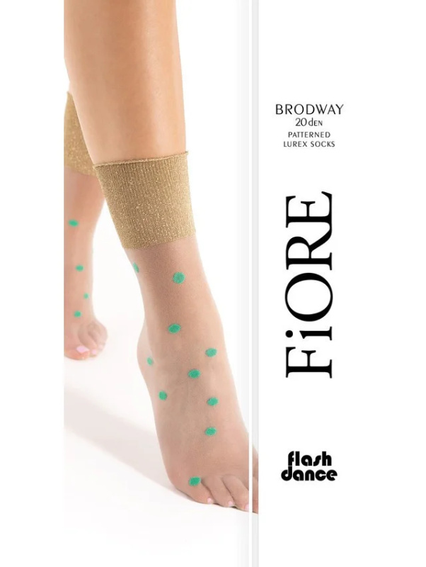 Ponožky Fiore G 1146 Brodway 20 den zeleno-zlatá Univerzální