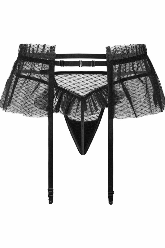 Podvazkový pás  + tanga Fiore Miracolo O8019A Barva: Černá, Velikost: M/L