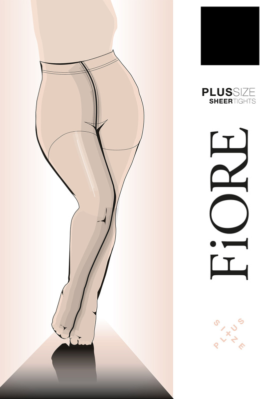 Silonkové punčocháče Fiore Plus Size 20 DEN C5120 Barva: Černá, Velikost: 5-XL