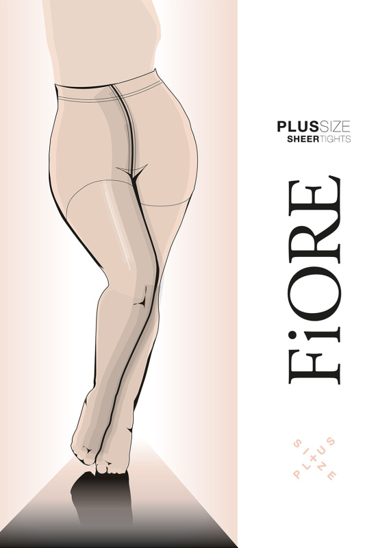 Silonkové punčocháče Fiore Plus Size 20 DEN C5120 Barva: Béžová, Velikost: 7-3XL