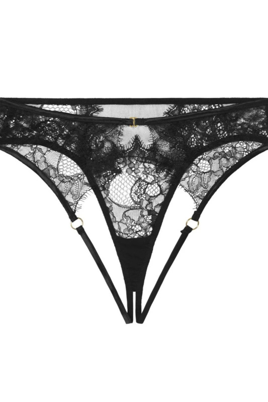Dámské sexy kalhotky LINDA I 1006  - Fiore černá L