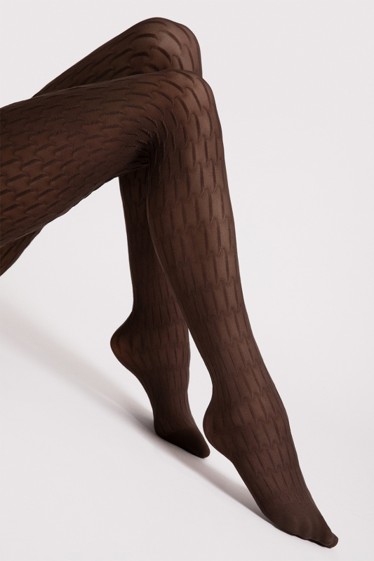 Silonkové punčocháče Fiore Stereo 40 DEN G6074 Barva: Hnědá, Velikost: S