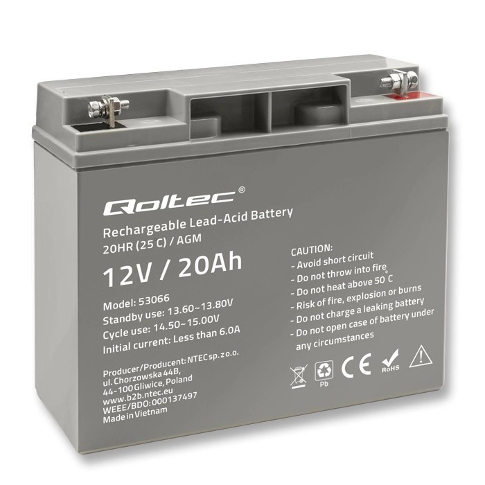 QOLTEC 12V 20Ah 53066