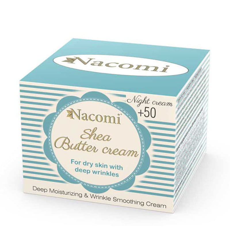 Nacomi Noční krém s bambuckým máslem, pro pleť +50, 50 ml