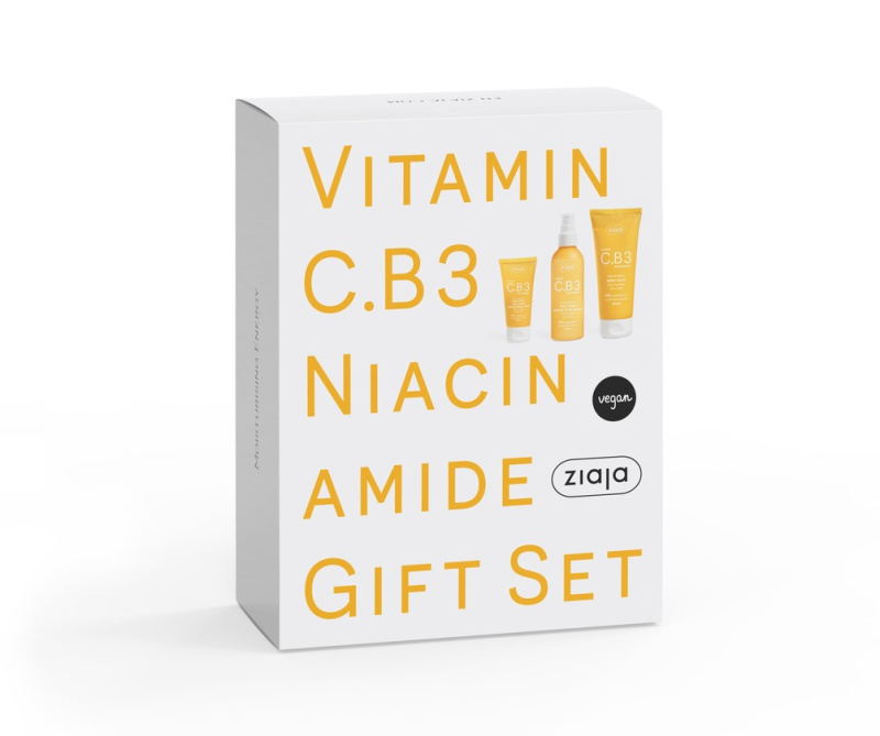 Ziaja Vitamin C.B3 Niacinamide dárková sada na obličej a tělo