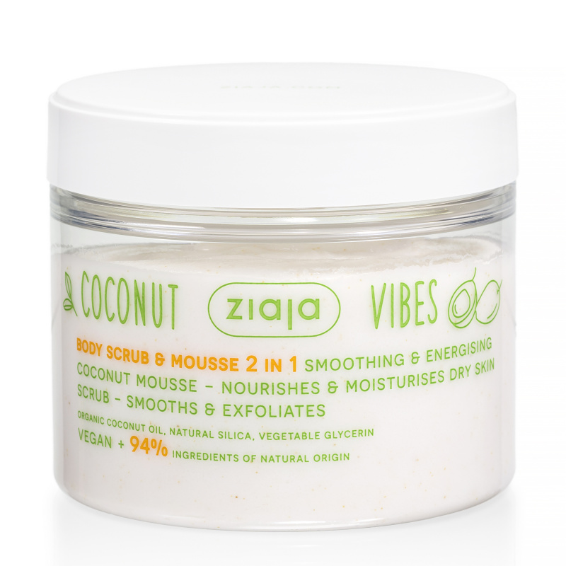 Ziaja Coconut Vibes tělový peeling s hydratačním účinkem 270 ml