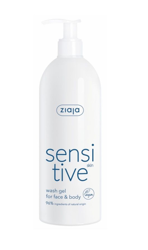 Ziaja Sensitive mycí gel na obličej a tělo pro citlivou a podrážděnou pokožku 400 ml