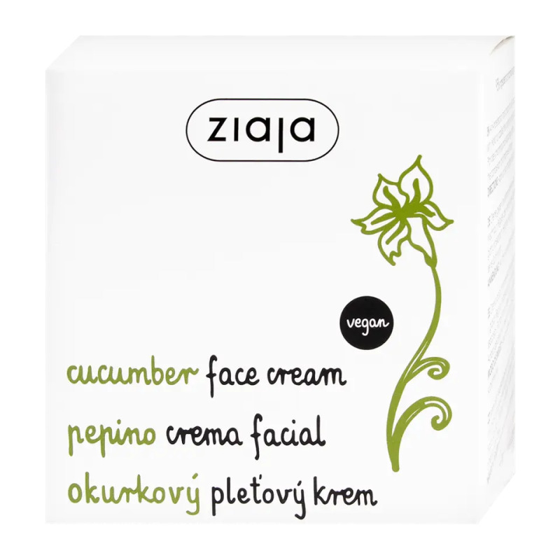 Ziaja Cucumber hydratační a zklidňující krém s vitamínem A a E 50 ml