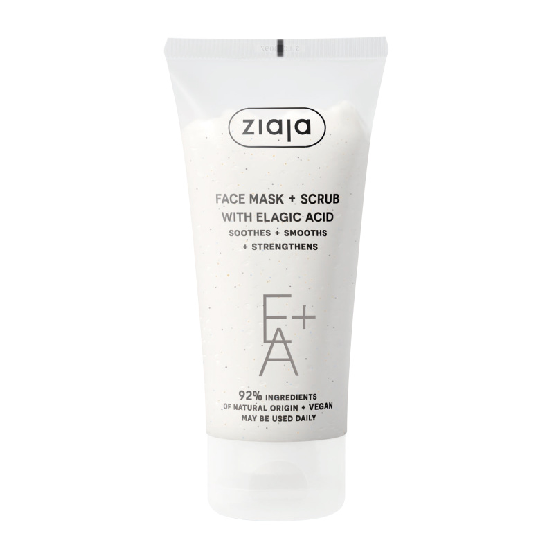 Ziaja Face Mask + Scrub with Elagic Acid peelingová maska 55 ml